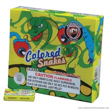 colored snakes, fireworks